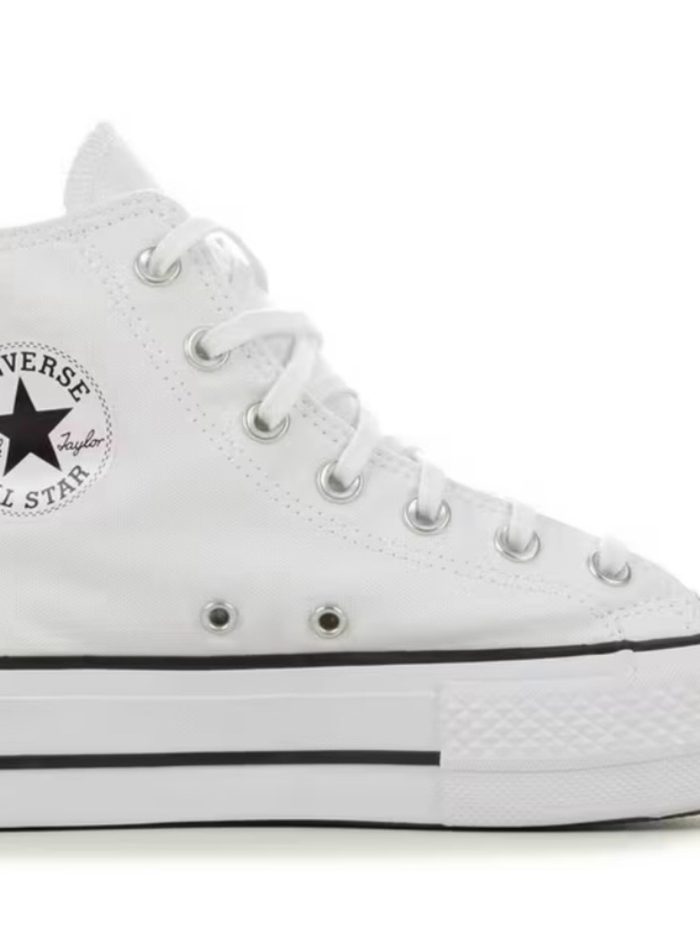 Converse White High-Top Platform Chuck Taylor